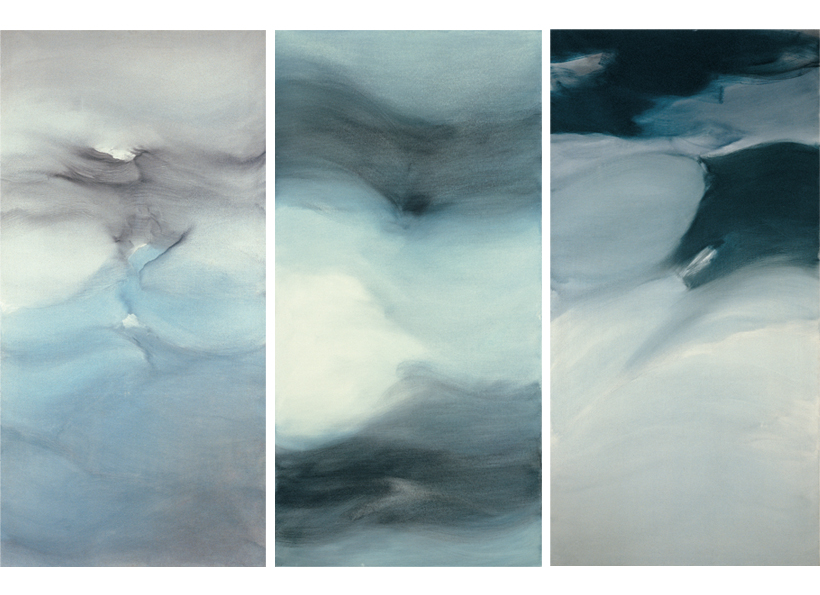 Renata Rampazzi - Dissolvenza Dissolvenza 2 Dissolvenza 3 (1990 - oil on canvas 100 x 200)