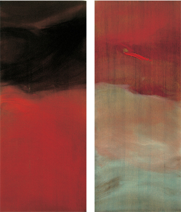 Renata Rampazzi - Dittico (2004 - huile sur toile 145 x 50)