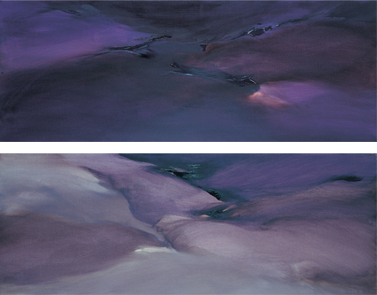 Renata Rampazzi - Ritmi Viola (2002 - huile sur toile 120 x 160)