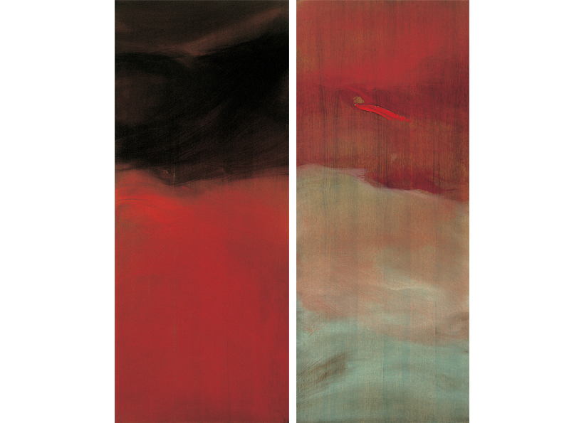 Renata Rampazzi - Dittico (2004 - huile sur toile 145 x 50)