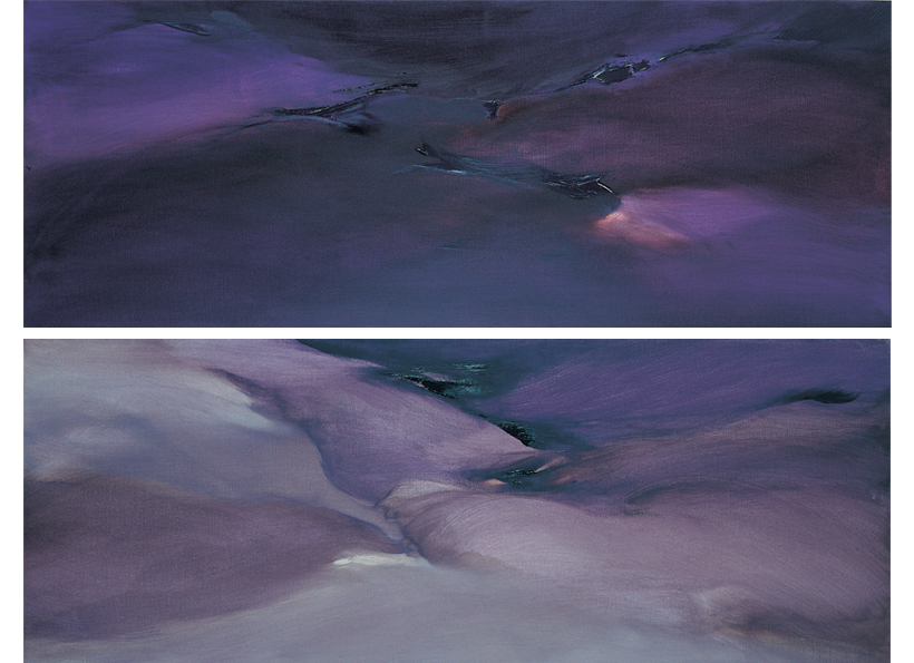 Renata Rampazzi - Ritmi Viola (2002 - huile sur toile 120 x 160)