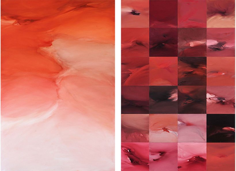 Renata Rampazzi - SospensioneRossa (2011 - oil on canvas<br/>front and back view 180 x 120)