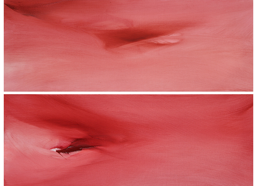 Renata Rampazzi - Rosso 3Rosso 4 ( - oil on canvas 30 x 80)