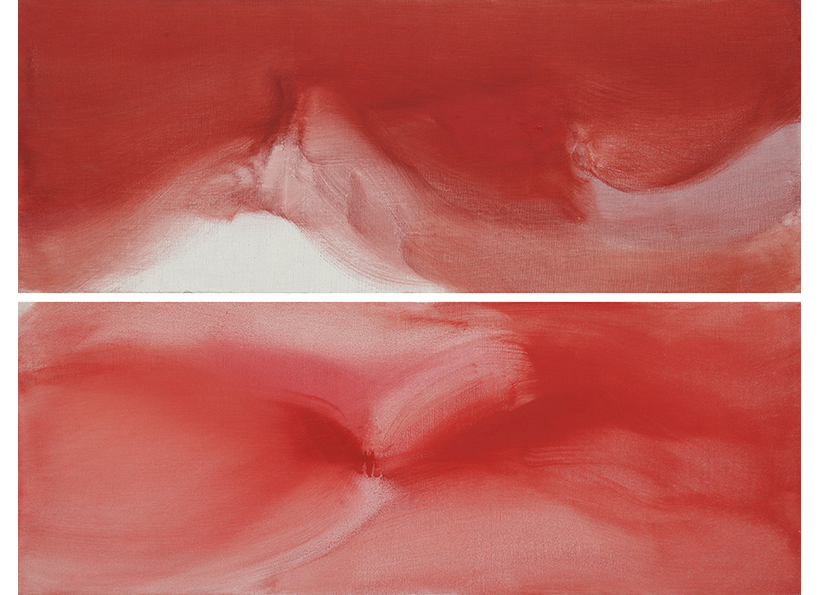 Renata Rampazzi - Rosso 7Rosso 8 ( - oil on canvas 30 x 80)
